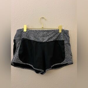 Nike Women's Dri-Fit Black and Gray Athletic Shorts